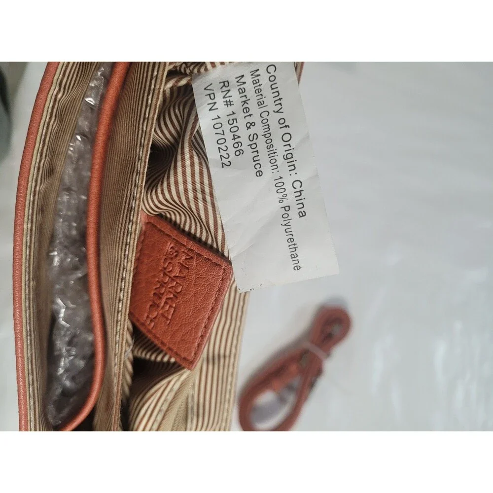Market and Spruce orange leather small purse / handbag